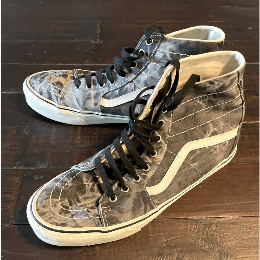 Grey/Black Tie Dye Vans Hi-Sk8 hi tops Sneakers